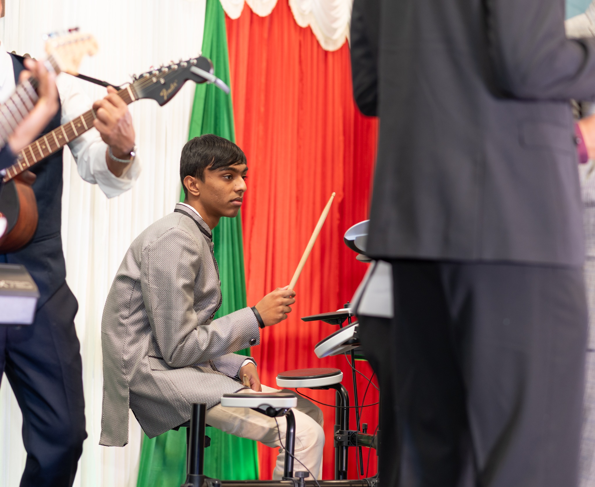 Young musician performing at Christmas 2025
